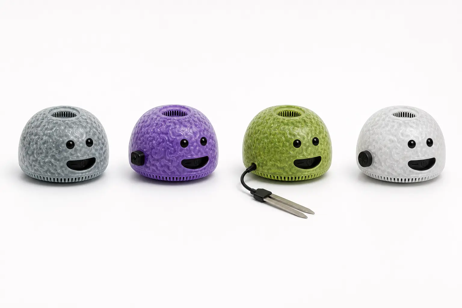 Four theBRAIN models in a ladder lineup with side sensors and docks